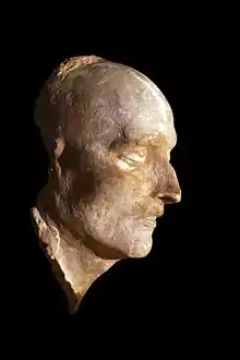 Masque mortuaire de Napoléon Ier par Antommarchi, exemplaire original exposé au musée de l'Armée.