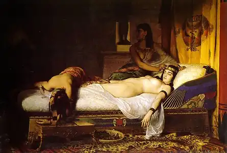 Jean-André Rixens, La Mort de Cléopâtre, 1875.