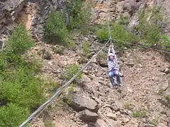 Un exemple d'activité en parc aventure