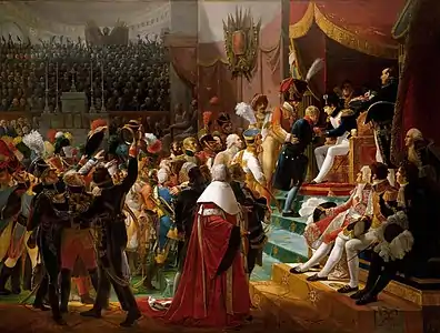 Jean-Baptiste Debret, Première distribution des décorations de la Légion d'honneur dans l'église des Invalides, le 14 juillet 1804 (1812), château de Versailles.