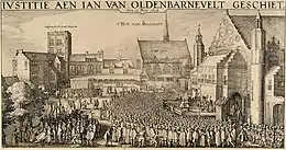 Décapitation de Johan van Oldenbarnevelt, Claes Jansz. Visscher, 1619, Museum Boijmans Van Beuningen