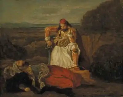 Le Giaour regardant Hassan mortEugène Delacroix, vers 1829Collection privée