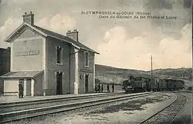 La gare des Chemins de fer départementaux de Rhône et Loire.