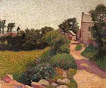 Henri Delavallée : la rue au soleil à Port-Manech (vers 1887)