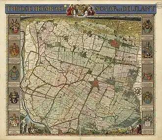 Ancienne carte du Delfland.