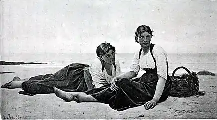 François-Alfred Delobbe : Deux Filles de l'Océan (Salon de 1881)