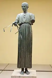 Aurige de Delphes, vers 470 av. J.-C., bronze. Musée archéologique de Delphes.