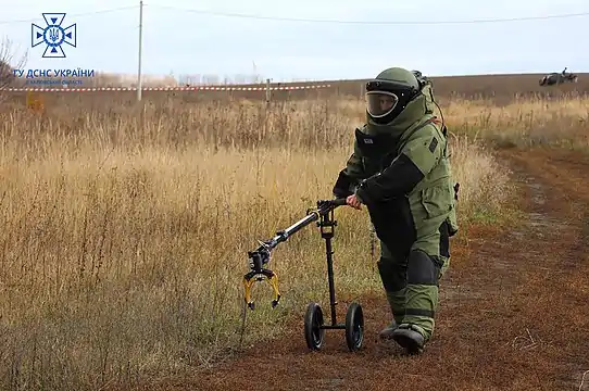 Déminage dans l'oblast de Kharkiv.