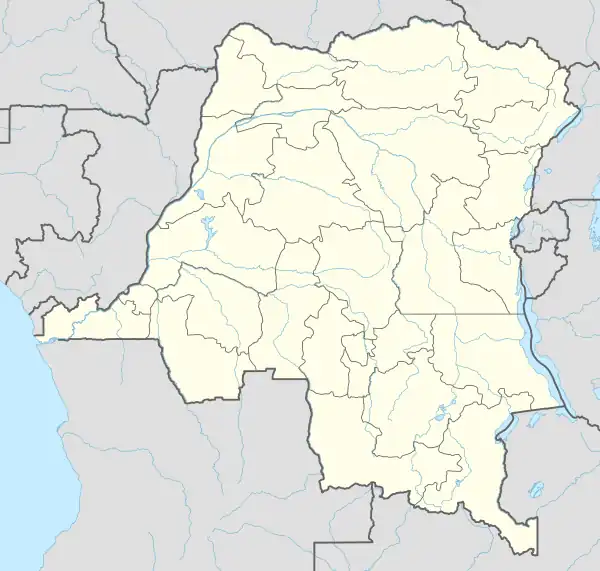 Carte des aéroports de la République démocratique du Congo