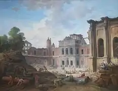 Démolition du Château-Vieux de Meudon, Hubert Robert, 1806. Getty Museum, Los Angeles (USA).