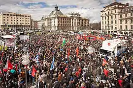 Manifestations à Munich en avril 2013.