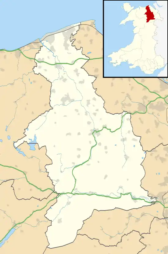 Carte des mégalithes du Denbighshire