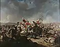La bataille de Waterloo : la charge de la seconde brigade de cavalerie, entre 1815 et 1817, Royal Collection.