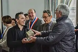 Remise du Pavé d'honneur à Denis Flahaut le 14 mars 2020