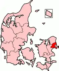 Localisation de Amt de Copenhague