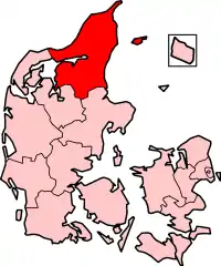 Localisation de Amt du Jutland du Nord
