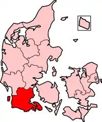 Localisation de Amt du Jutland du Sud