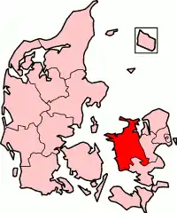 Localisation de Amt du Sjælland-Occidental