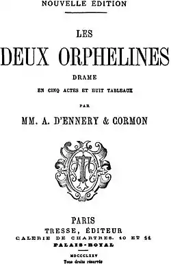 Image illustrative de l’article Les Deux Orphelines (pièce de théâtre)