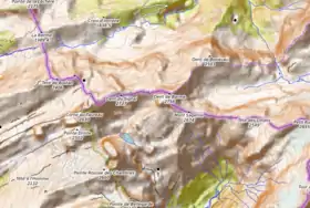 Carte topographique des dents Blanches.