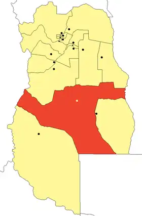 Localisation de la ville dans la province