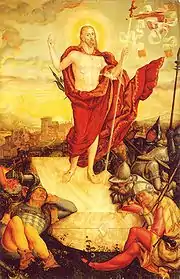 La résurrection du Christ, Lucas Cranach, 1558
