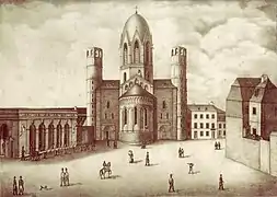 Liebfrauenplatz avec cathedrale, 1842.
