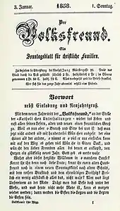 Der Volksfreund (3 janvier 1858)