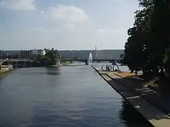 Confluence de l'Ourthe et de la Meuse à Liège.