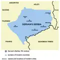 Location de la Serbie dans l'est de l'Allemagne.