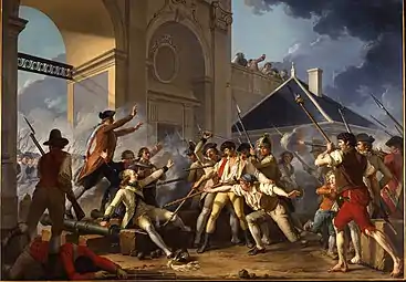 Le Courage héroïque du jeune Désilles, le 31 août 1790, à l'affaire de Nancy (1794), Vizille, musée de la Révolution française.