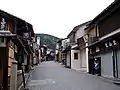 Rue déserte et magasins fermés, près du Kiyomizu-dera, à Kyoto (samedi 23 mai 2020).