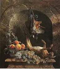 Alexandre-François Desportes, Nature morte aux fruits et au gibier, 1706.