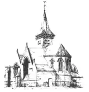 Troisième église en 1841.