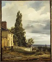 J. Desvigne, Le Château des Brouillards, l'abreuvoir et la fontaine du But, à Montmartre (1840), Paris, musée Carnavalet.