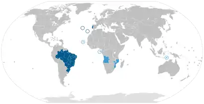 Carte de diffusion du portugais.