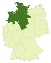 Localisation de l’Oberliga Nord 74-94