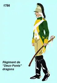 régiment de Deux-Ponts dragons de 1786 à 1788.