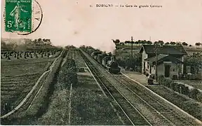 La halte de Bobigny avant sa reconstruction monumentale en 1932.