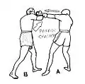 Déviation du coup de poing direct du poing avant en boxe anglaise (jab)