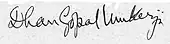 signature de Dhan Gopal Mukerji