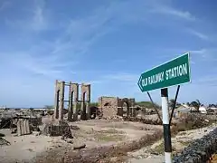 Ruines de la gare de Dhanushkodi.