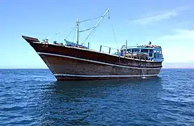 Un boutre au large du golfe d'Aden