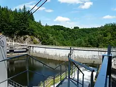 Le barrage vu de l'amont.