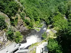 La Diège en aval du barrage.