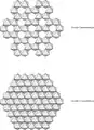 Différence de structure entre un feuillet octaédrique dioctaédrique et trioctaédrique.