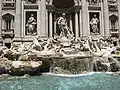La Fontaine de Trevi, à  Rome (Italie).