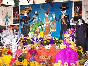 Les fêtes indigènes dédiées aux morts à Xochimilco, Mexico.