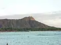 Le Diamond Head sur la plage Waikiki à Hawaï