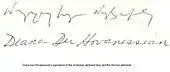 signature de Diana Der Hovanessian